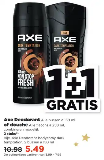 PLUS Axe deodorant aanbieding