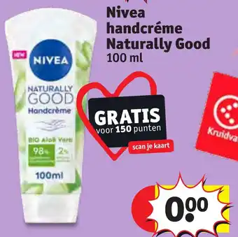 Kruidvat Nivea handcréme Naturally Good 100ml aanbieding