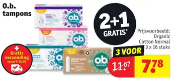 Kruidvat 0.b. tampons aanbieding