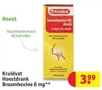 Kruidvat Kruidvat Hoestdrank Broomhexine 8 mg aanbieding