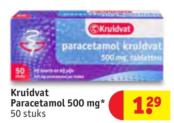 Kruidvat Paracetamol 500 mg aanbieding bij Kruidvat