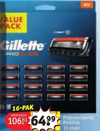 Kruidvat Gillette ProGlide 16 stuks aanbieding