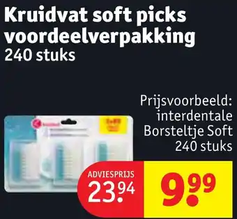 Kruidvat Kruidvat soft picks voordeelverpakking 240 stuks aanbieding