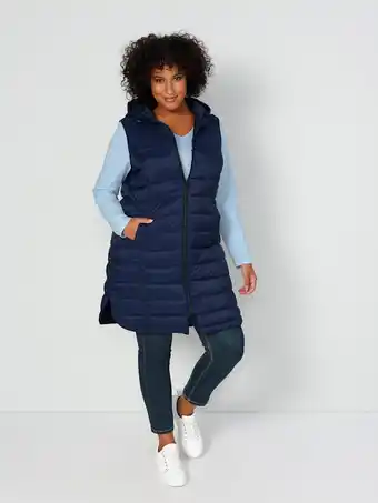 Klingel Bodywarmer in lang model miamoda navy aanbieding