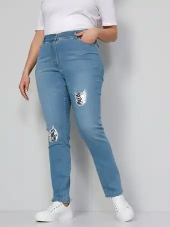 Klingel Jeans met pailletten miamoda blue bleached aanbieding