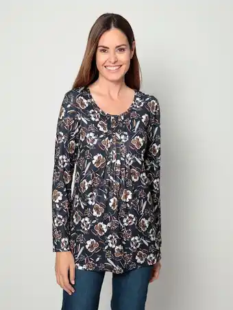 Klingel Shirt met bloemenprint allover paola marine/wit/bruin/kastanje aanbieding