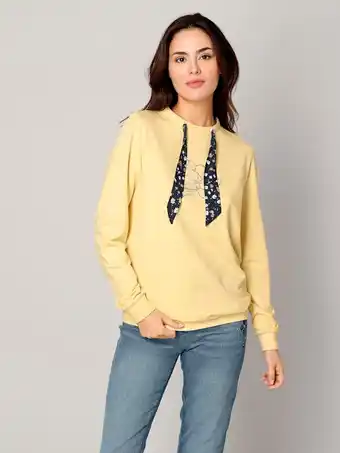 Klingel Sweatshirt met bandjes met bloemendessin paola geel aanbieding