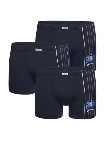 Klingel Boxershorts per 3 stuk met motief bij de pijpzoom g gregory 3x marine aanbieding