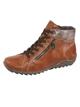 Klingel Hoge veterschoen rieker cognac aanbieding