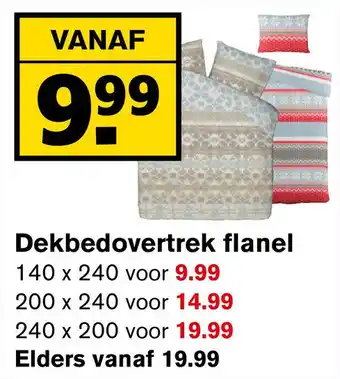 Hoogvliet Dekbedovertrek flanel aanbieding