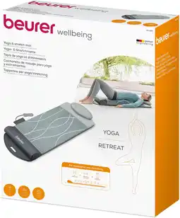 Amazon Beurer mg 280 yoga en stretch mat, voor het rekken van de spieren en ontspanning, massagemat voor nek, schouders en rug, opvo aanbieding