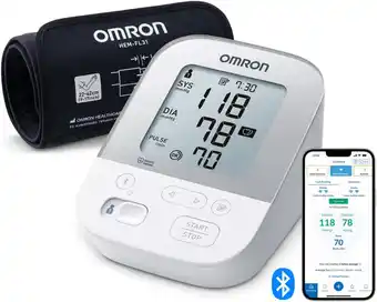 Amazon Omron x4 slimme bovenarm bloeddrukmeter voor thuis - bloeddrukmeter om hoge bloeddruk te meten, bluetooth connectie, compatib aanbieding