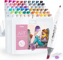 Amazon Ohuhu alcohol markers slanke beitel en fijne dubbele getipt art marker set voor kunstenaars volwassenen kleurtekening cartoon aanbieding
