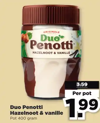 PLUS Duo penotti hazelnoot & vanille aanbieding