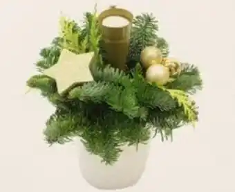 Jumbo Kerststuk in wit keramiek aanbieding