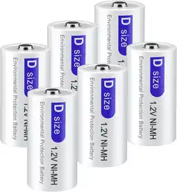 Amazon 6 oplaadbare d batterij 8000mah - 1.2v nimh type mono d cellen oplaadbare hoge capaciteit d accu zonder geheugeneffect met la aanbieding