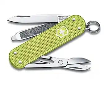 Amazon Victorinox taschenmesser classic sd alox (5 funktionen, klinge, nagelfeile, schere), klein, lime, 0.6221.241g, lime twist, 58 aanbieding