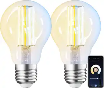 Amazon Antela slimme gloeilamp led e27 7w 806lm, dimbare lampen kleurtemperatuur: 2700k-6500k, compatibel met alexa amazon/google as aanbieding