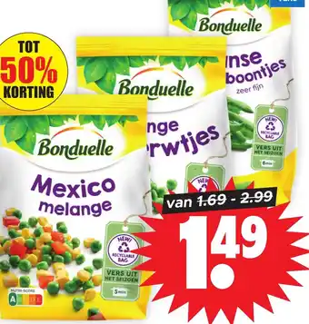 Dirk Bonduelle diepvriesgroente Zak 300 of 400 gram aanbieding