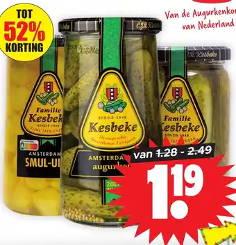 Dirk Kesbeke tafelzuren pot 340 720 gram aanbieding