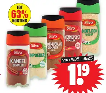 Dirk Silvo kruiden of specerijen pot 83 gram aanbieding