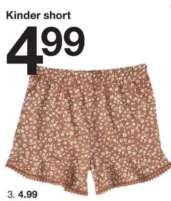 Zeeman Kinder short maat 92-128 aanbieding