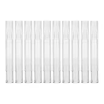 Amazon 10 stuks 5ml twist pennen lege, transparante cosmetische roterende twist pen met zachte penseelpunt, draagbare diy nagellak l aanbieding