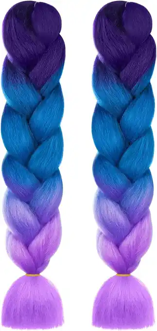 Amazon Aomig vlechten hair extensions, 2pc ombre vlechten haar, jumbo vlechten haarverlenging synthetische pruik, mode synthetische  aanbieding