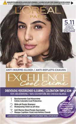 Amazon L'oréal paris excellence cool creme 5.11 - ultra ash lichtbruin - permanente haarkleuring aanbieding