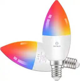 Amazon Antela smart lamp led e14 4.5w 385 lumen slimme lamp rgb16 miljoen verschillende kleuren, kleurtemperatuur 2700k tot 6500k, w aanbieding