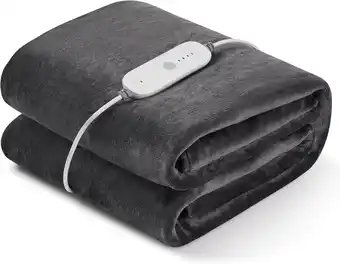 Amazon Grote verwarmingsdeken, warmtedeken, 150 x 200 cm, snelle verwarming, grote zachte flanellen verwarmingsdeken met 1-12 uur au aanbieding