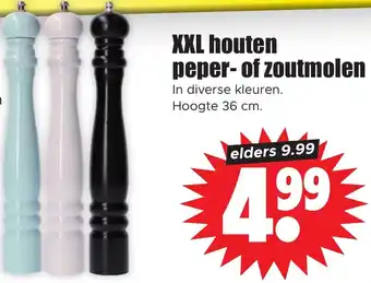 Dirk XXL houten peper of zoutmolen aanbieding