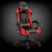 Bol.com Alora gaming stoel x-treme - rood - met nekkussen & verstelbaar rugkussen - kunstleer - gamestoel - game stoel - gaming chair aanbieding