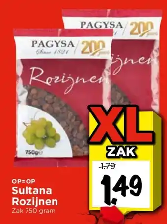 Vomar Voordeelmarkt Sultana Rozijnen 750g aanbieding