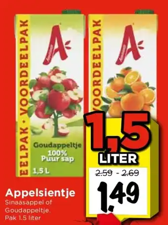 Vomar Voordeelmarkt Appelsientje 1.5 liter aanbieding