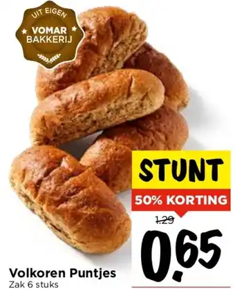 Vomar Voordeelmarkt Volkoren Puntjes aanbieding