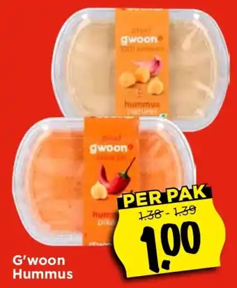 Vomar Voordeelmarkt G'woon Hummus aanbieding