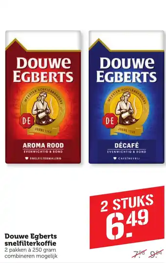 Coop Douwe Egberts snelfilterkoffie aanbieding