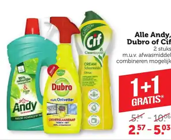 Coop Alle Andy, Dubro of Cif aanbieding