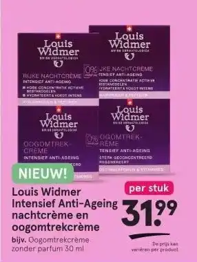 Etos Louis widmer intensief anti-ageing nachtcrème en oogomtrekcrème aanbieding