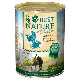 Zooplus 12x 400g best nature cat adult gevogelte & konijn natvoer voor katten aanbieding