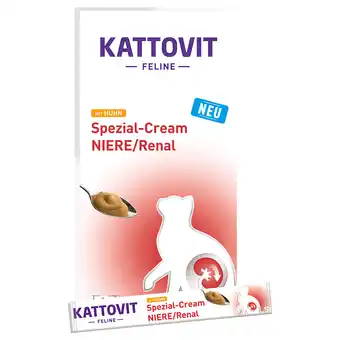 Zooplus 24 x 15 g spezial-cream nieren/renal kattovit kattenvoer aanbieding