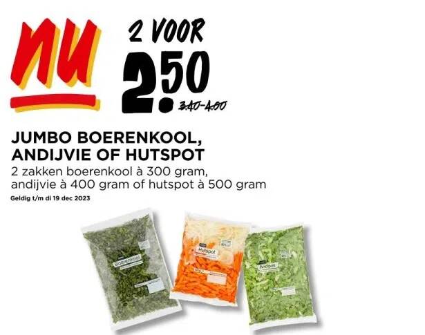 Jumbo Hutspot 500 Gram Hoeveel Aardappelen