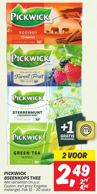 Dekamarkt PICKWICK 85EENKOPS THEE aanbieding