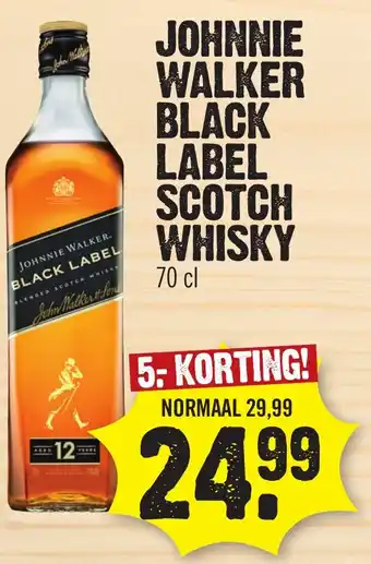 Super Dirck 3 JOHNNIE WALKER. BLACK LABEL BLENDED SCOTCH WHISKY aanbieding