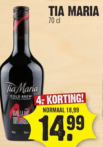 Super Dirck 3 TIA MARIA 70 cl aanbieding