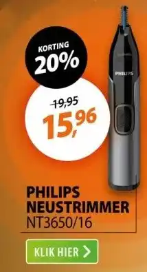 Expert Philips neustrimmer nt3650/16 aanbieding