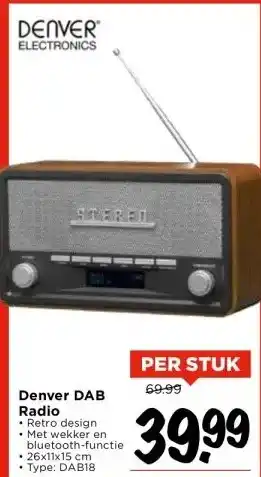 Vomar Voordeelmarkt Denver dab radio aanbieding