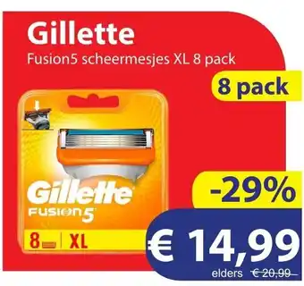 Die Grenze Gillette Fusion5 scheermesjes 8-pack aanbieding