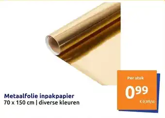 Action Metaalfolie inpakpapier aanbieding